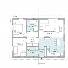 Проект одноэтажного дома